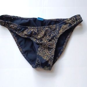 Pick 3 for $15 Venus black and gold bikini swim bottoms, Size 4